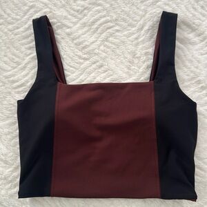 Abercrombie YPB Squareneck Slim Tank in Cocoa Colorblock size Large